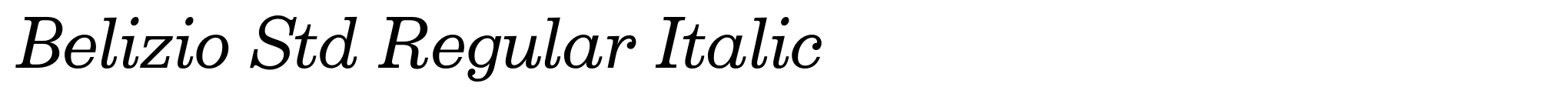Belizio Std Regular Italic image